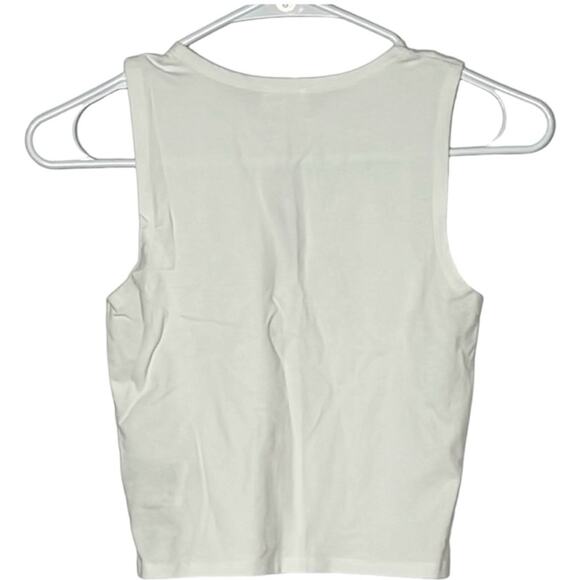NWT Cotton: On white tank top Laura Keyhole size XS - Picture 2 of 4
